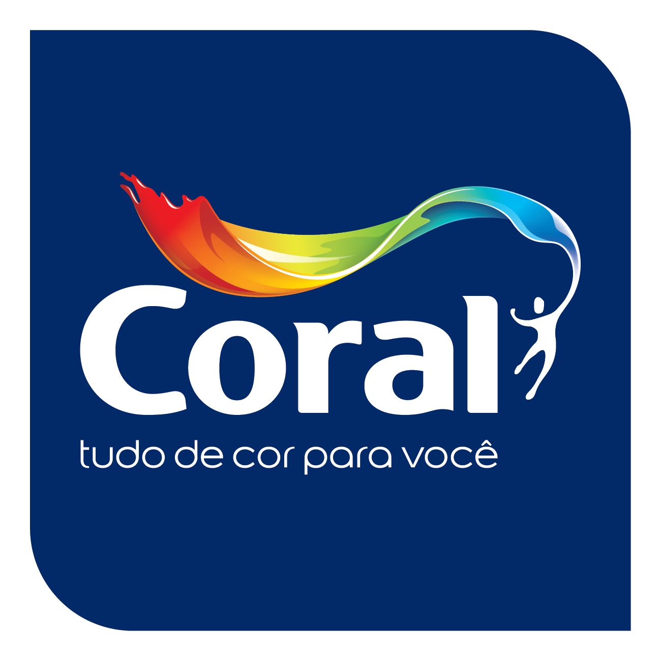 Coral Logo Shape Azul Com Slogan